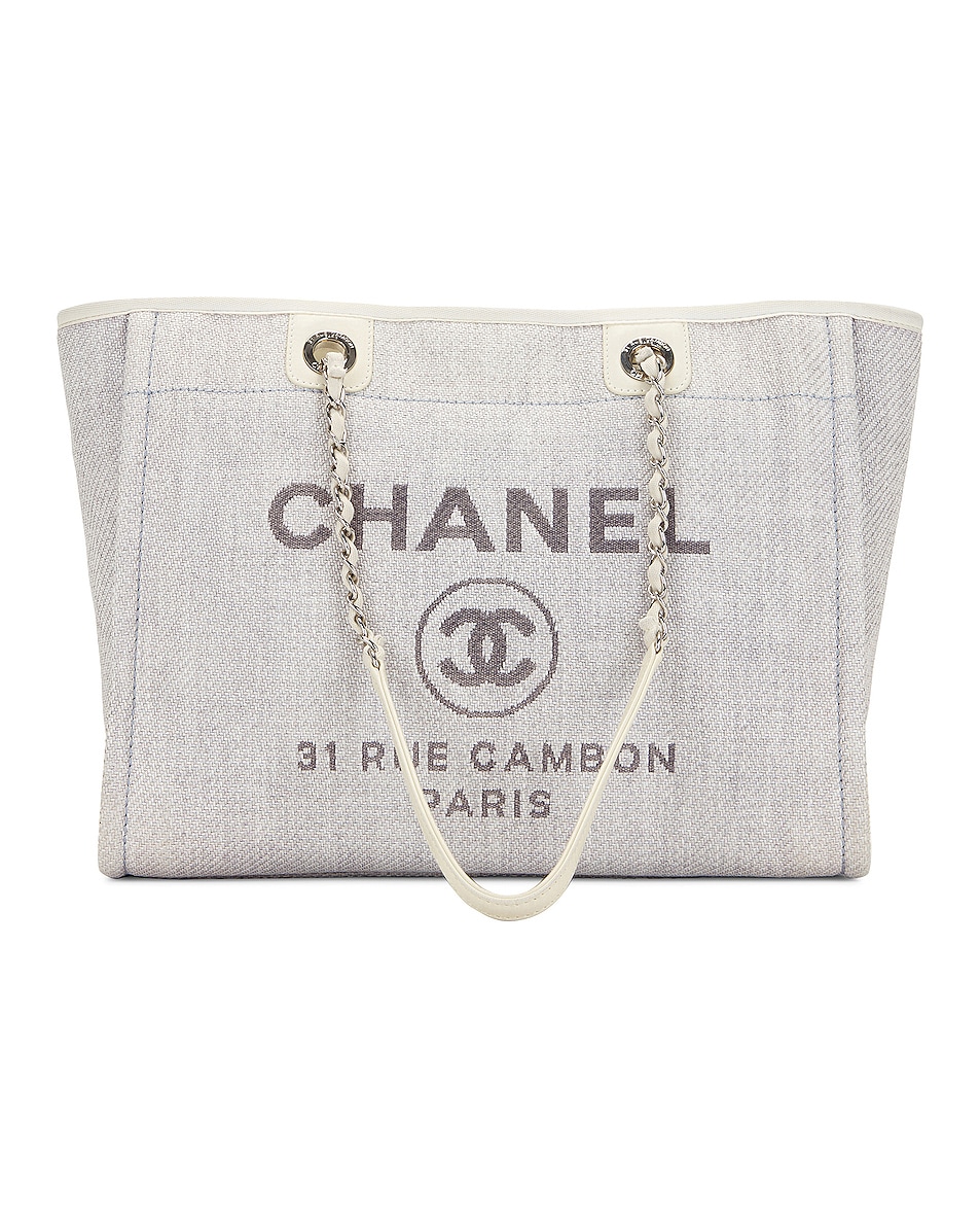Image 1 of FWRD Renew Chanel Deauville Chain Tote Bag in Grey