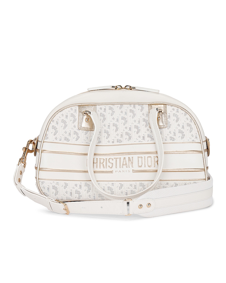 Image 1 of FWRD Renew Dior Vibe Zip Bowling Bag in White