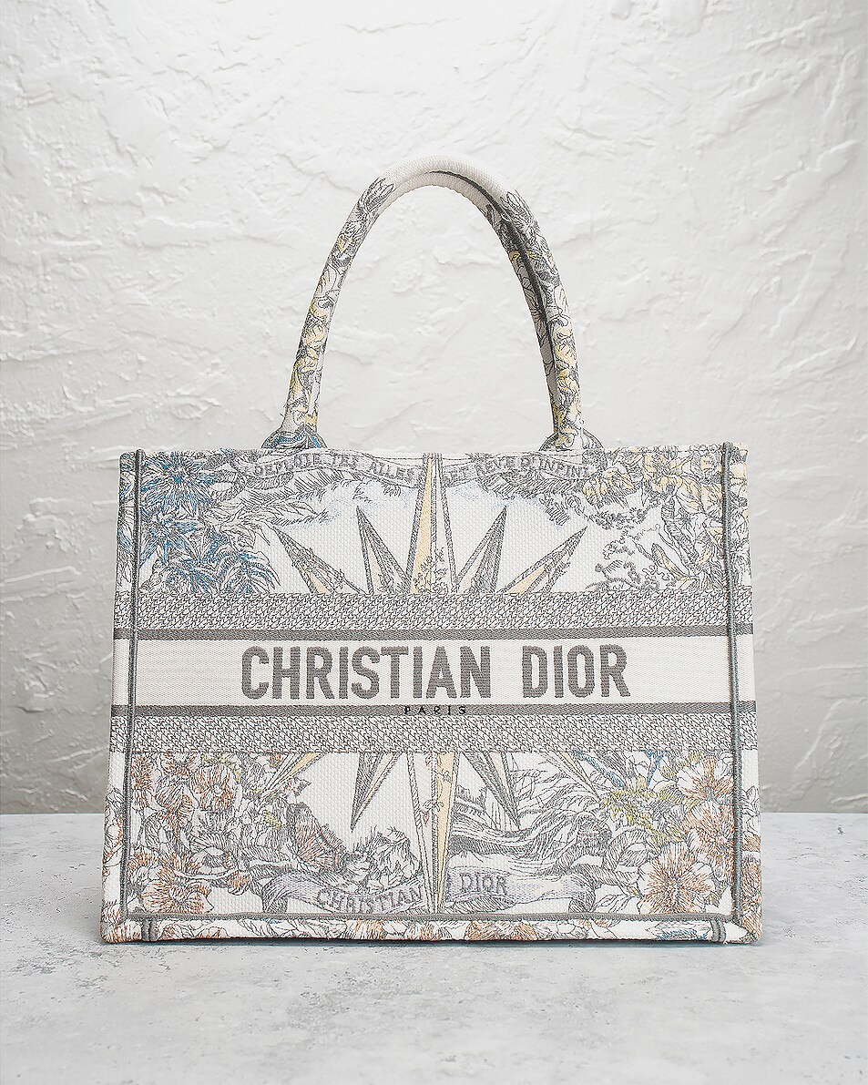 Fwrd Renew Dior Book Tote Bag In Grey Fwrd 0190