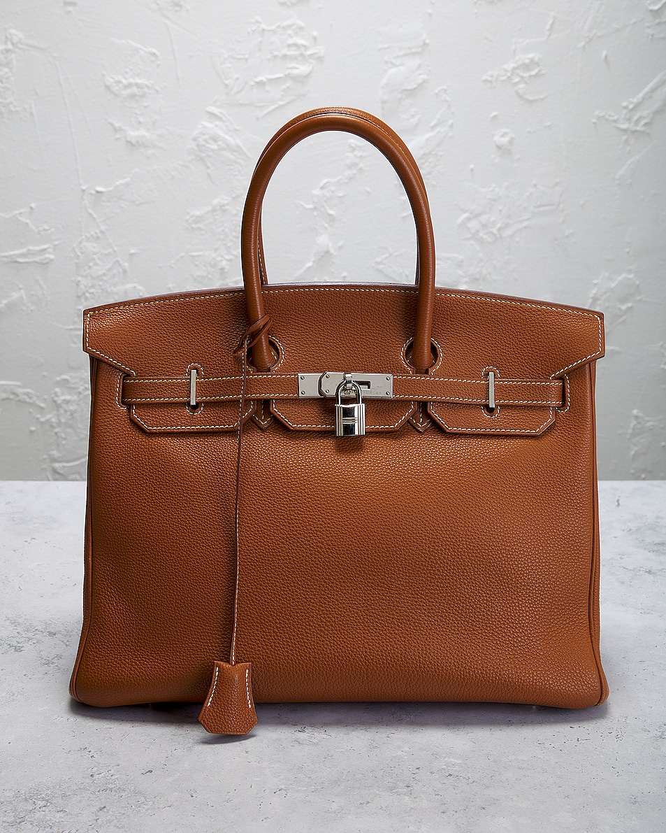 FWRD Renew Hermes Togo Birkin 35 Bag in Brown | FWRD