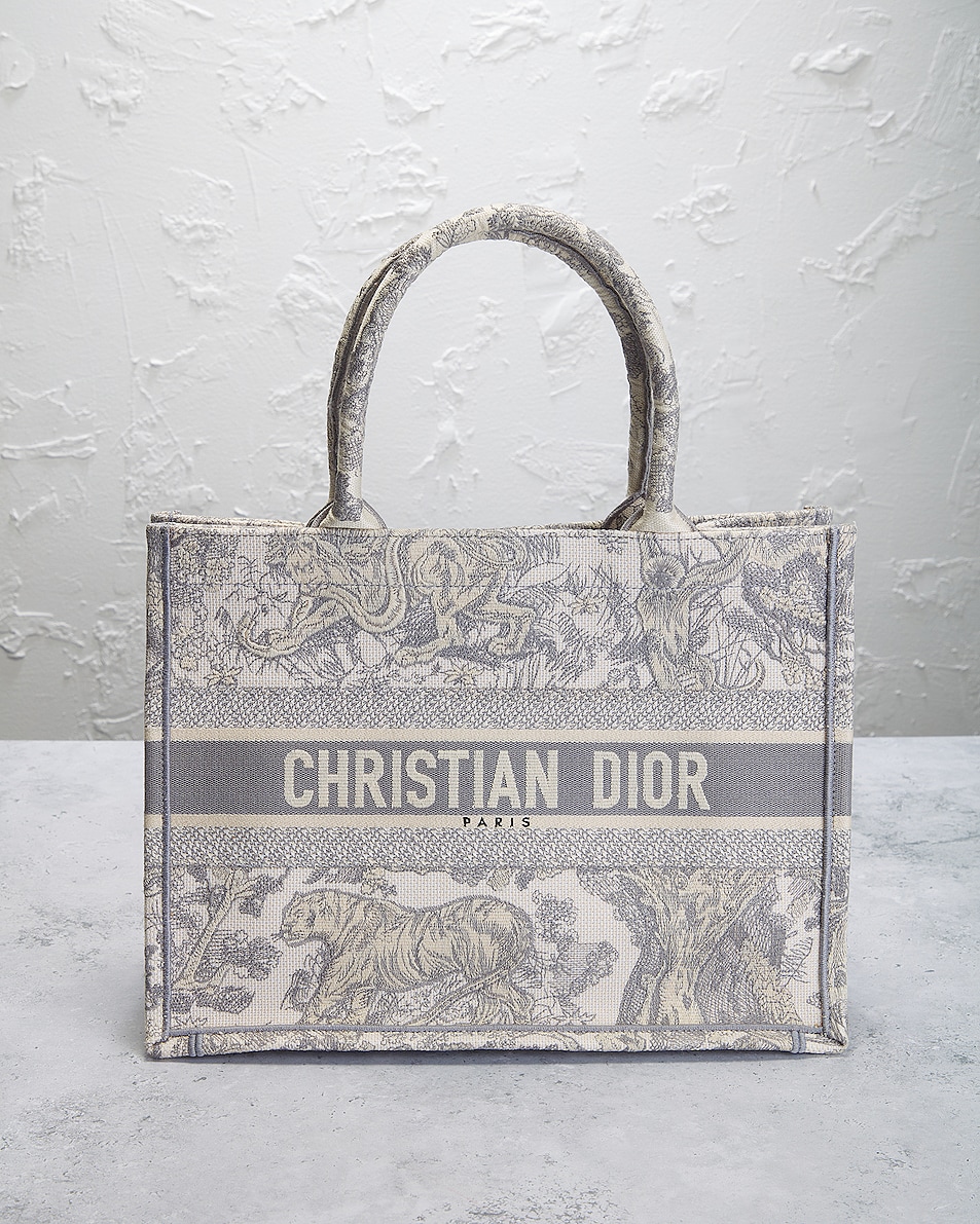 Fwrd Renew Dior Book Tote Bag In Grey Fwrd 4572