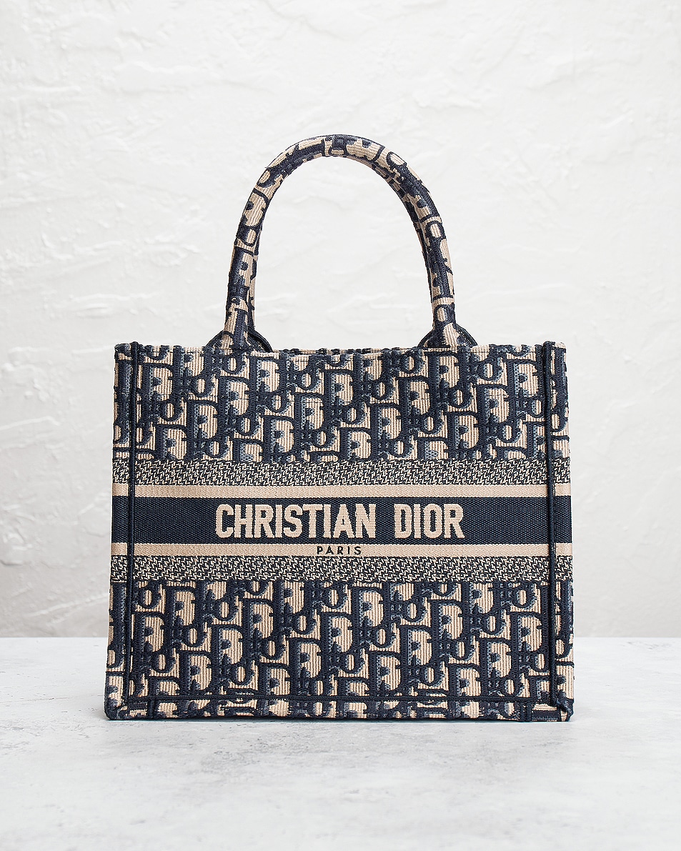 Fwrd Renew Dior Book Tote Bag In Black Fwrd 3269