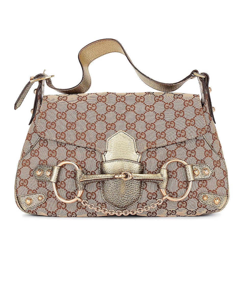 Image 1 of FWRD Renew Gucci Tom Ford Horsebit Shoulder Bag in Brown