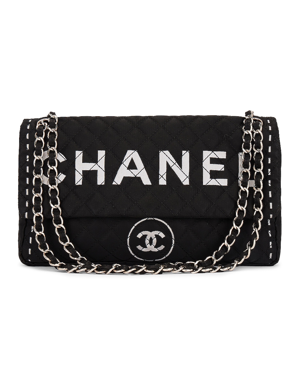 Image 1 of FWRD Renew Chanel Limited Edition Nylon Flap Bag in Black