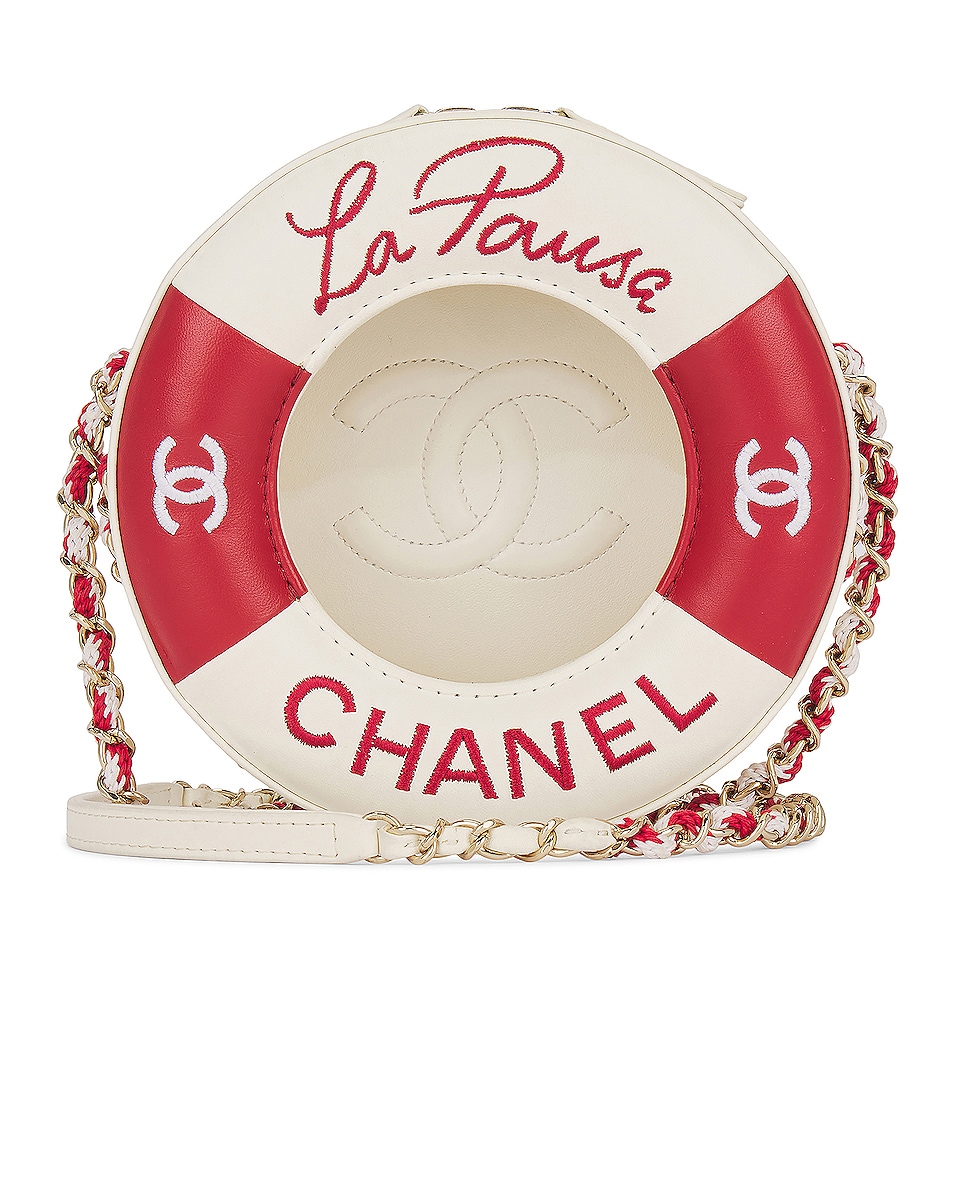 Image 1 of FWRD Renew Chanel Cruise Line Float Chain Shoulder Bag in Red