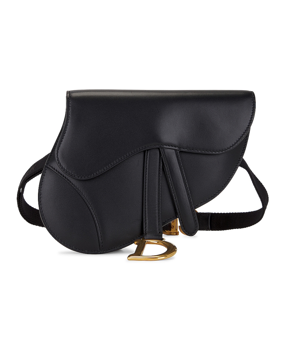 Fwrd Renew Dior Saddle Waist Bag In Black Fwrd 7818