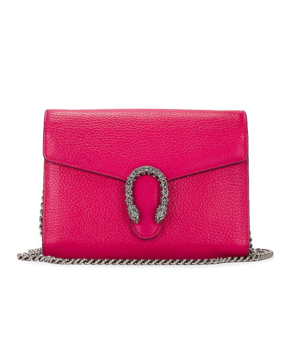 Image 1 of FWRD Renew Gucci Dionysus Chain Shoulder Bag in Pink