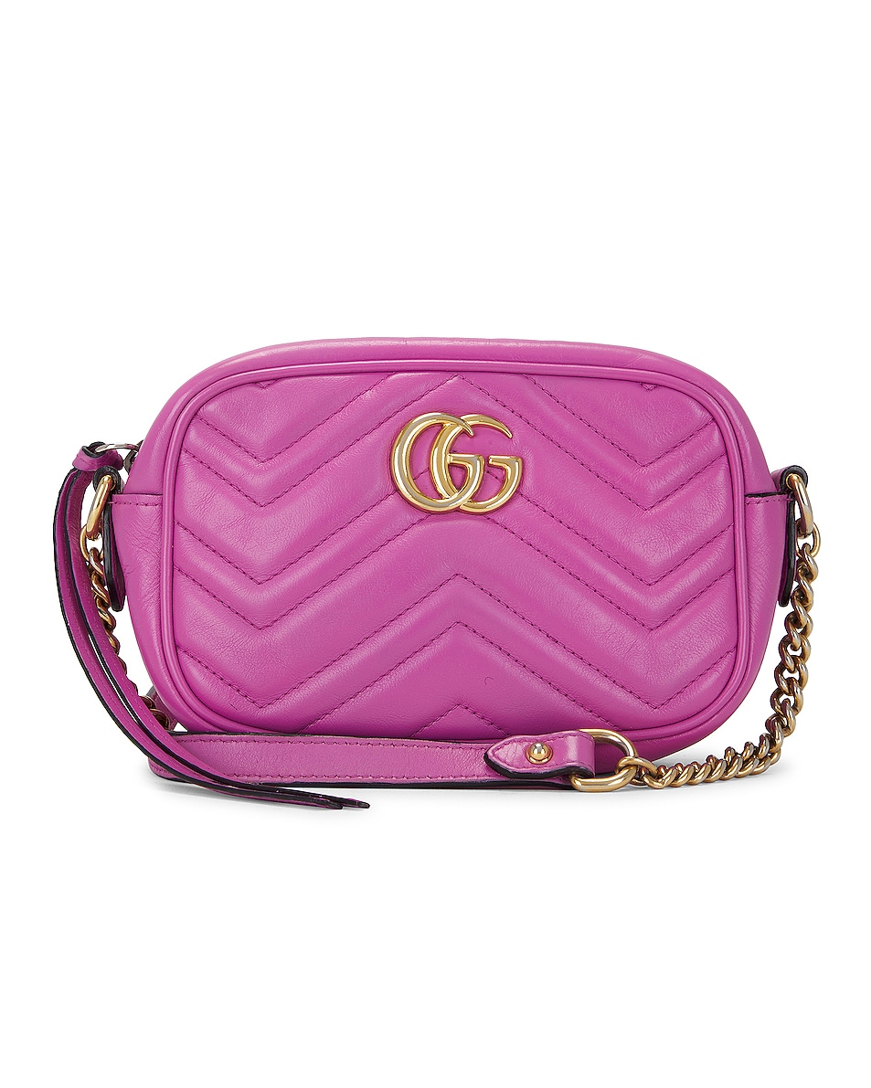 Image 1 of FWRD Renew Gucci GG Marmont Shoulder Bag in Pink