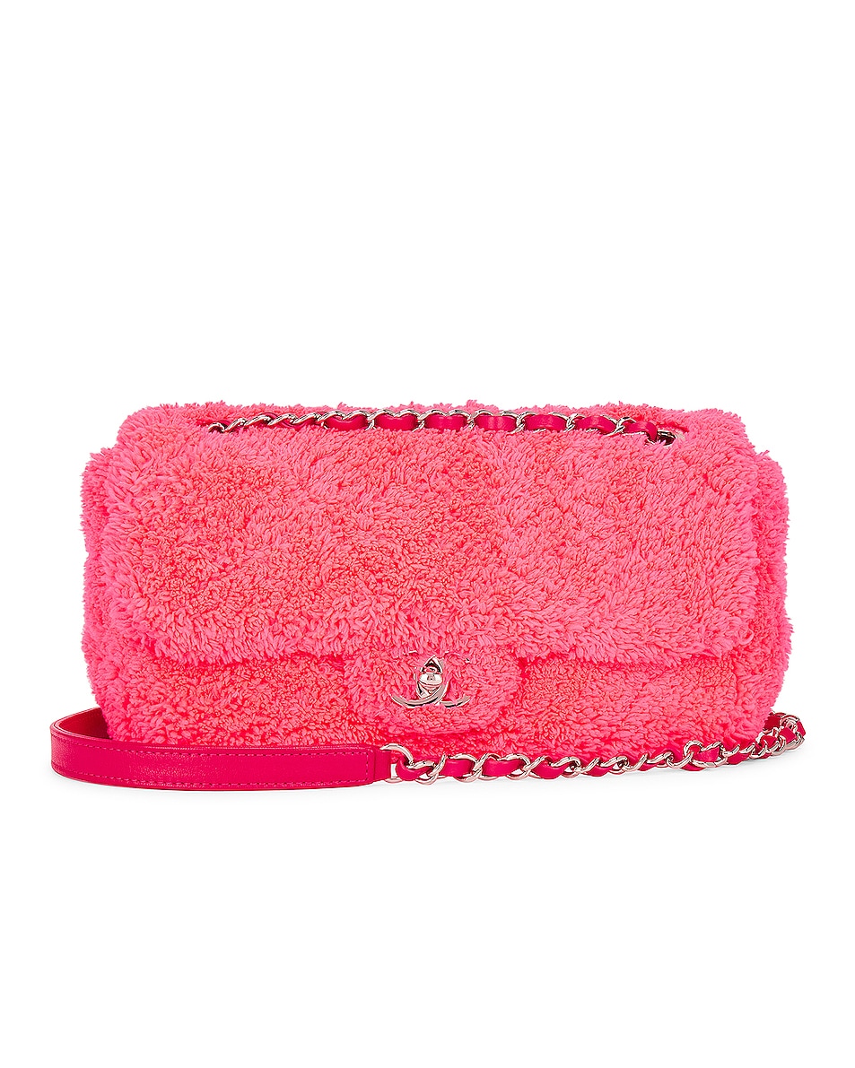 Image 1 of FWRD Renew Chanel Terry Chain Shoulder Bag in Pink