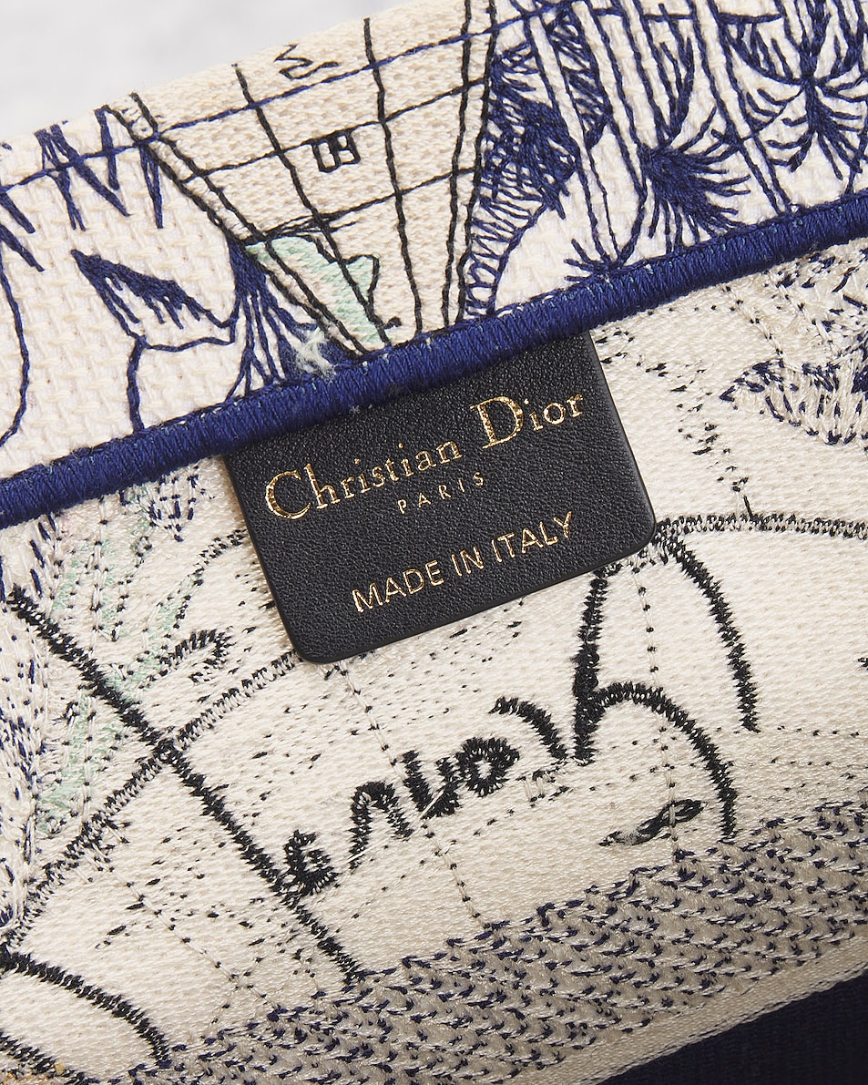 Image 5 of FWRD Renew Dior Around The World Book Tote Bag in Blue