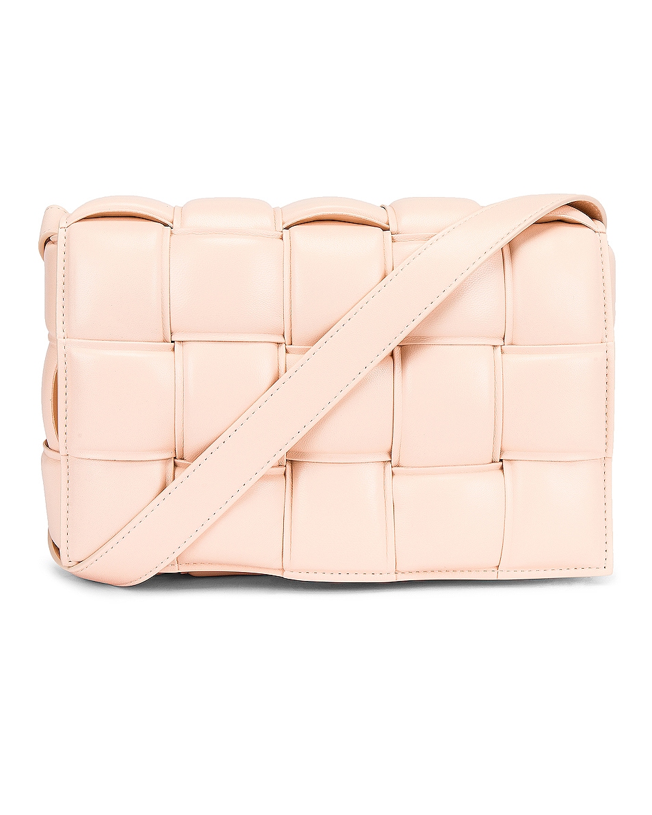 FWRD Renew Bottega Veneta Padded Cassette Crossbody Bag in Melon Washed ...