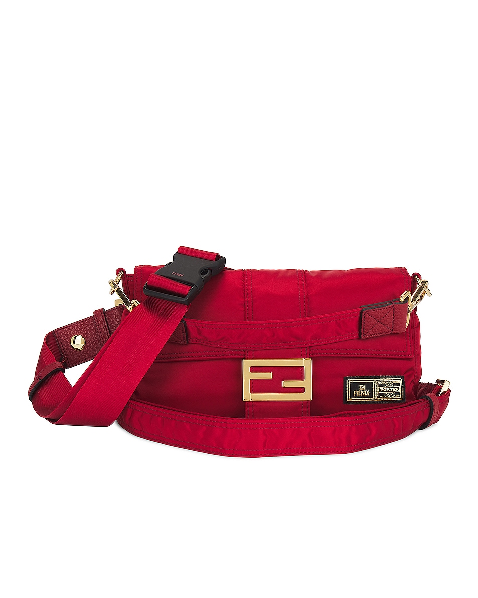 Image 1 of FWRD Renew Fendi X Porter Mama Baguette 3 Way Shoulder Bag in Red