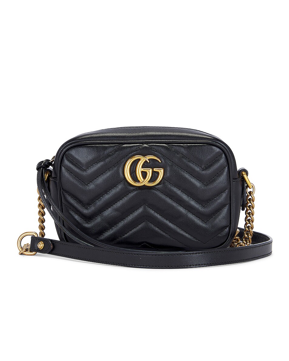 gucci marmot studded chain handles bag