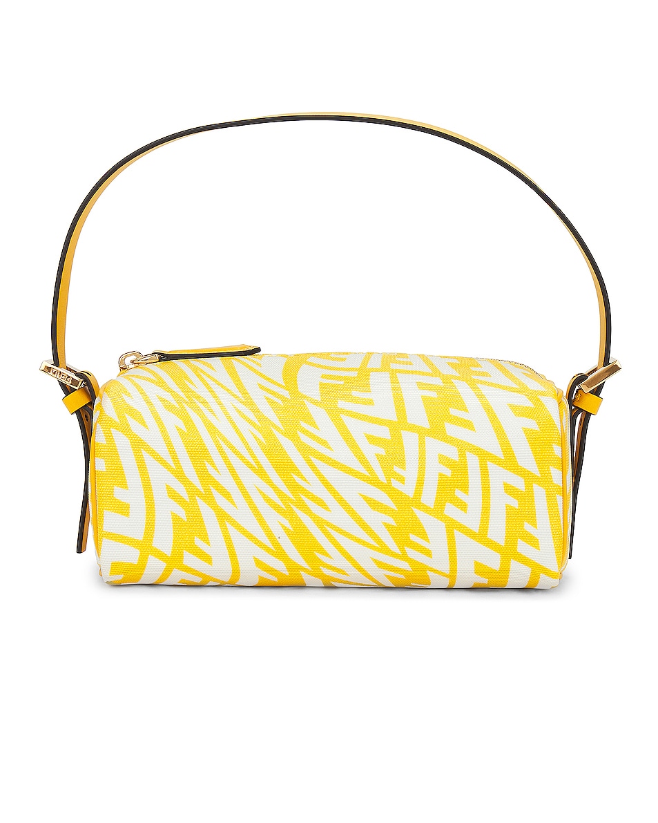 Image 1 of FWRD Renew Fendi Coated Canvas Shoulder Bag in Yellow