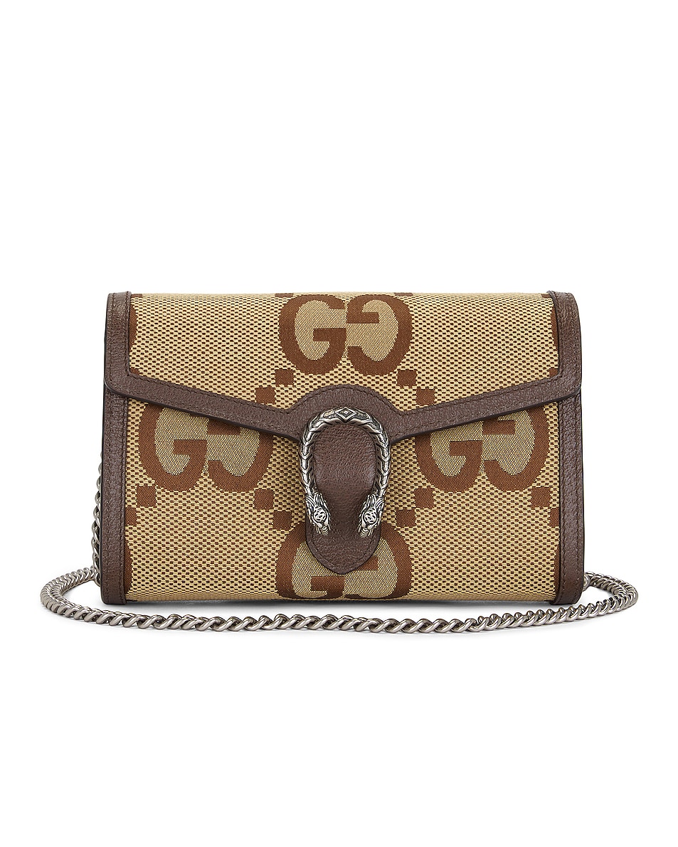 Image 1 of FWRD Renew Gucci GG Dionysus Chain Shoulder Bag in Brown