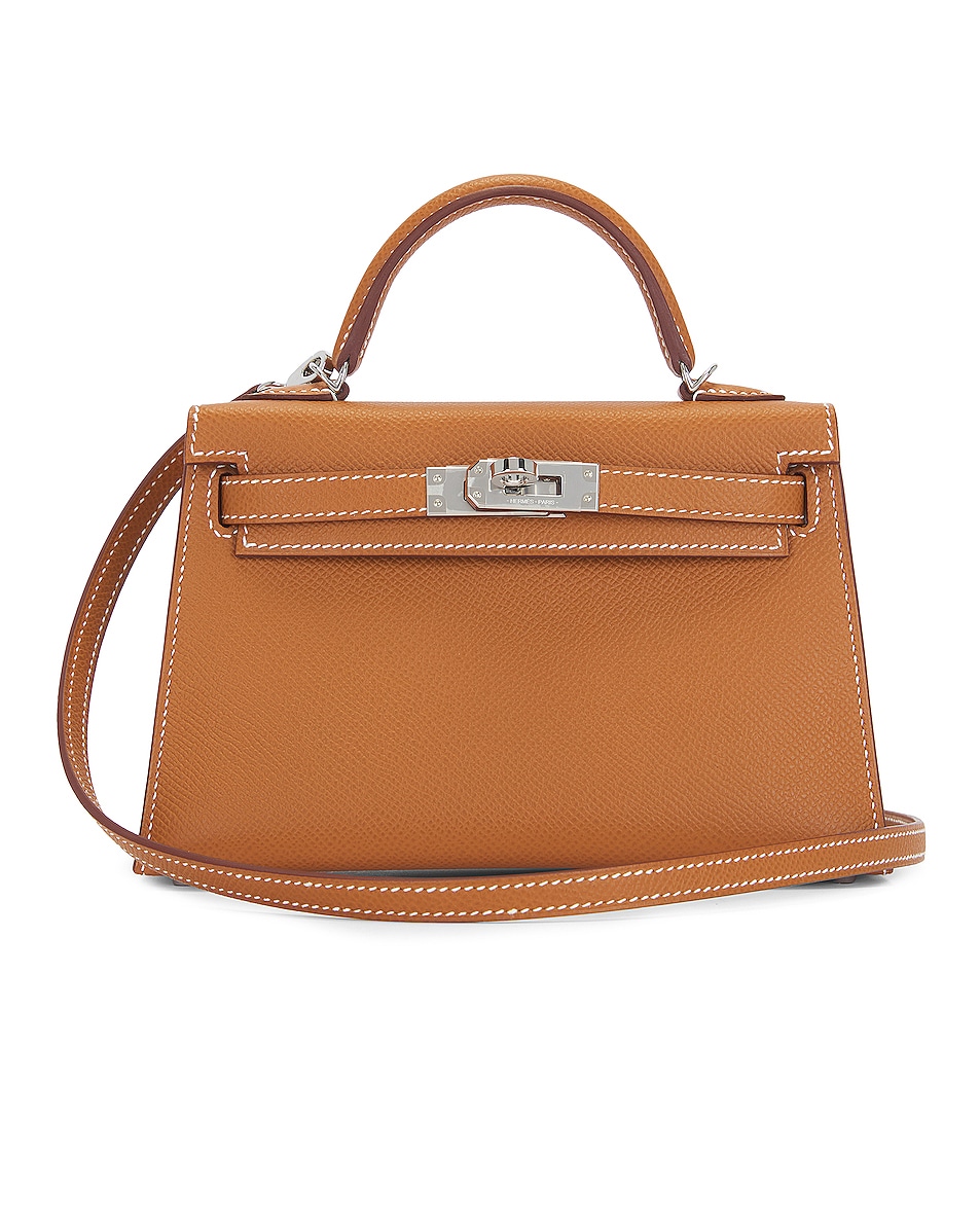 Image 1 of FWRD Renew Hermes Mini Kelly Epsom Handbag in Gold