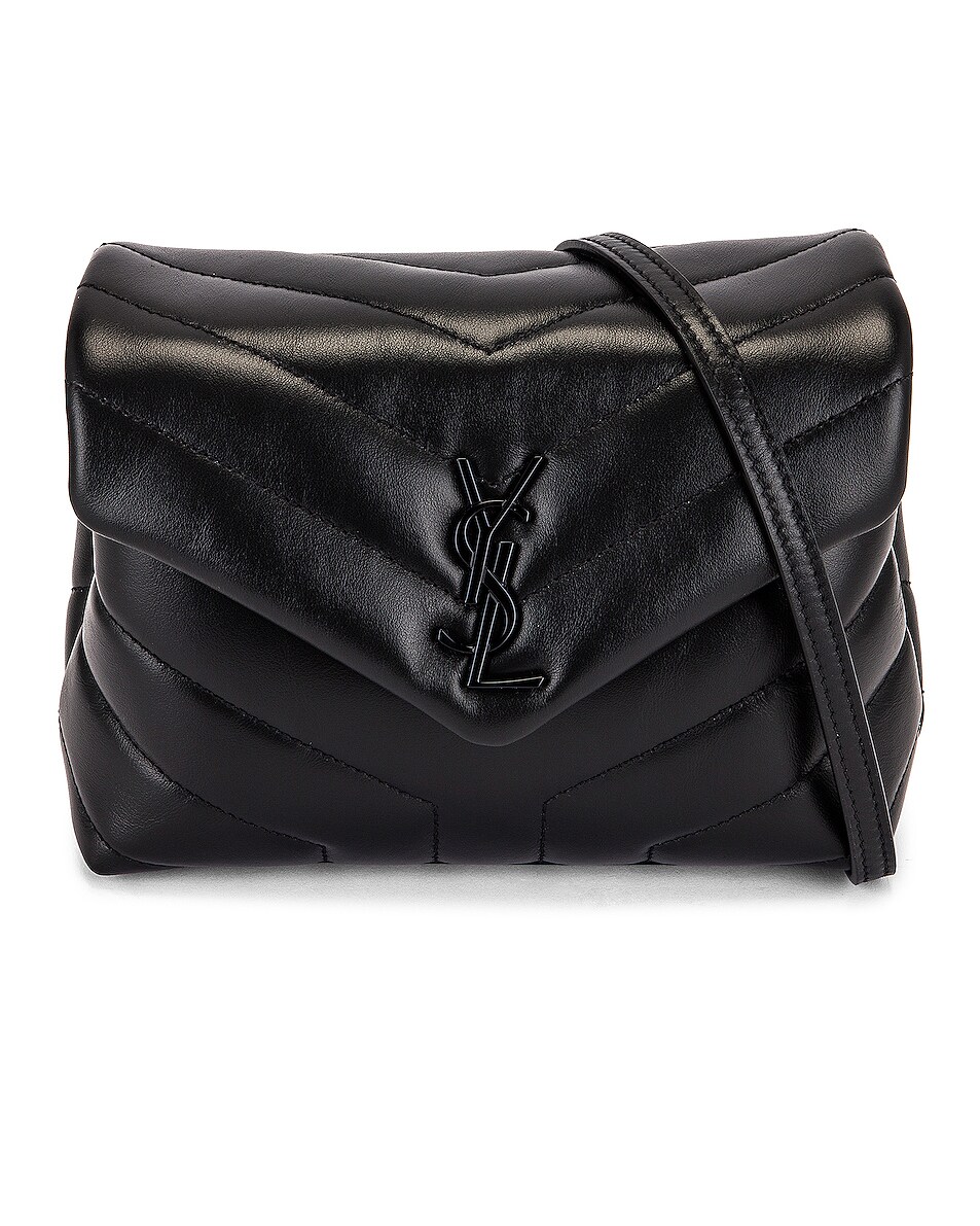 Image 1 of FWRD Renew Saint Laurent Toy Strap Loulou Bag in Black & Black