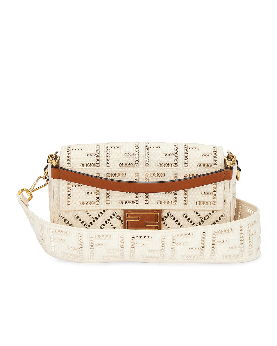 Image 1 of FWRD Renew Fendi Mama Baguette Shoulder Bag in Ivory