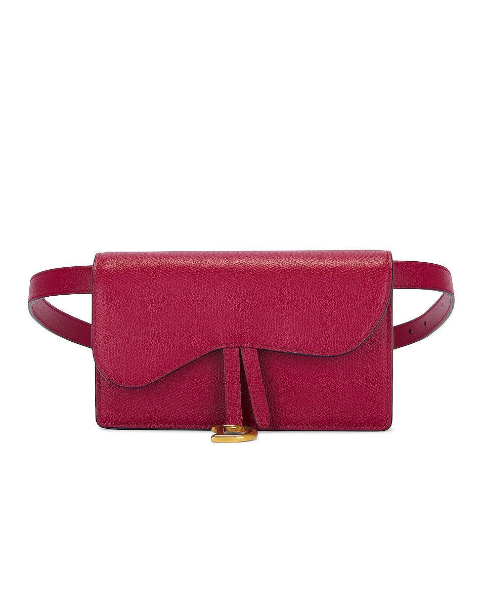 Image 1 of FWRD Renew Dior Saddle Waist Bag in Red