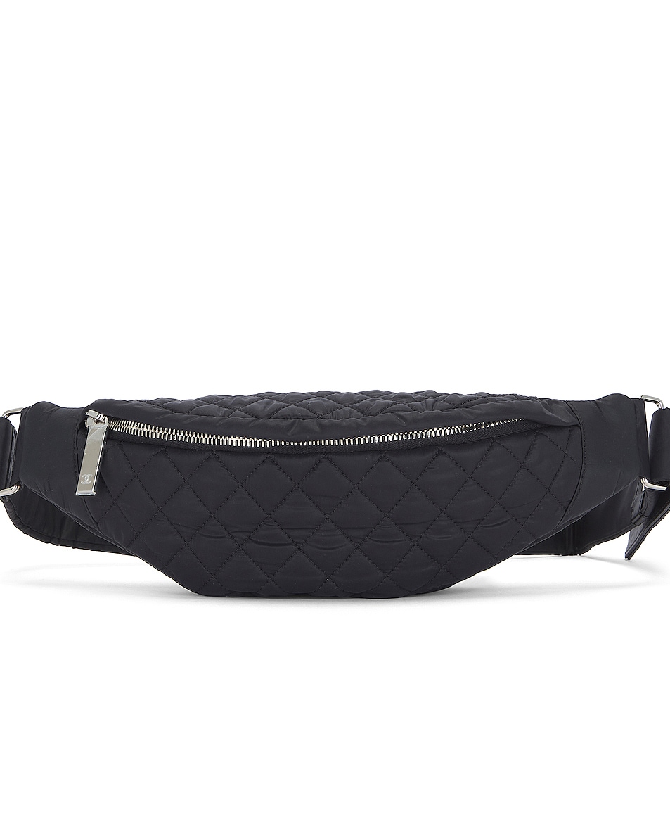 Image 1 of FWRD Renew Chanel Quilted Waist Bag in Black