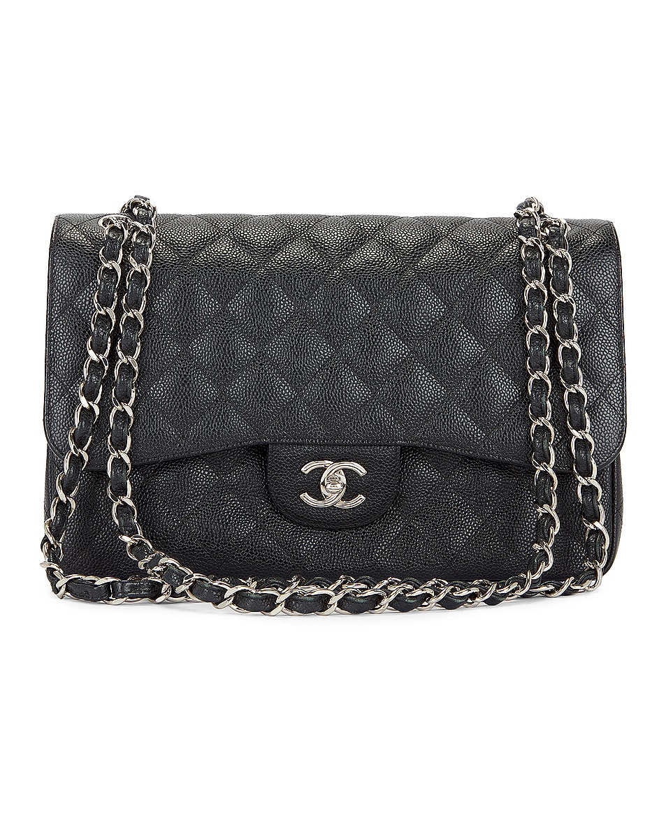 Image 1 of FWRD Renew Chanel Matelasse Chain Flap Shoulder Bag in Black