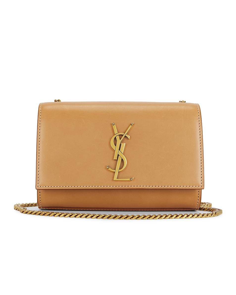 Image 1 of FWRD Renew Saint Laurent Small Kate Bag in Brown Gold