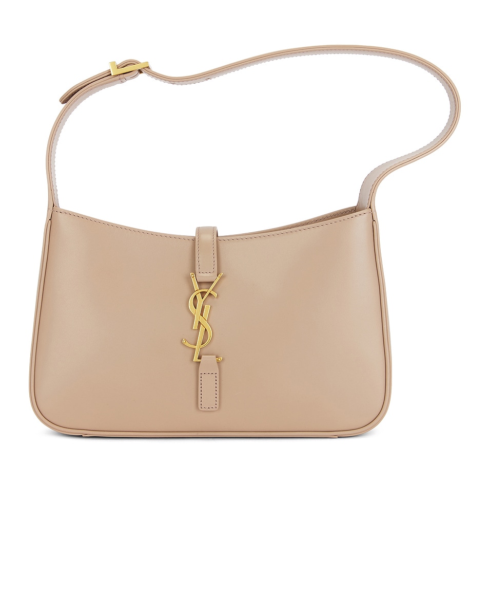 Image 1 of FWRD Renew Saint Laurent Le 5 A 7 Hobo Bag in Rosy Sand