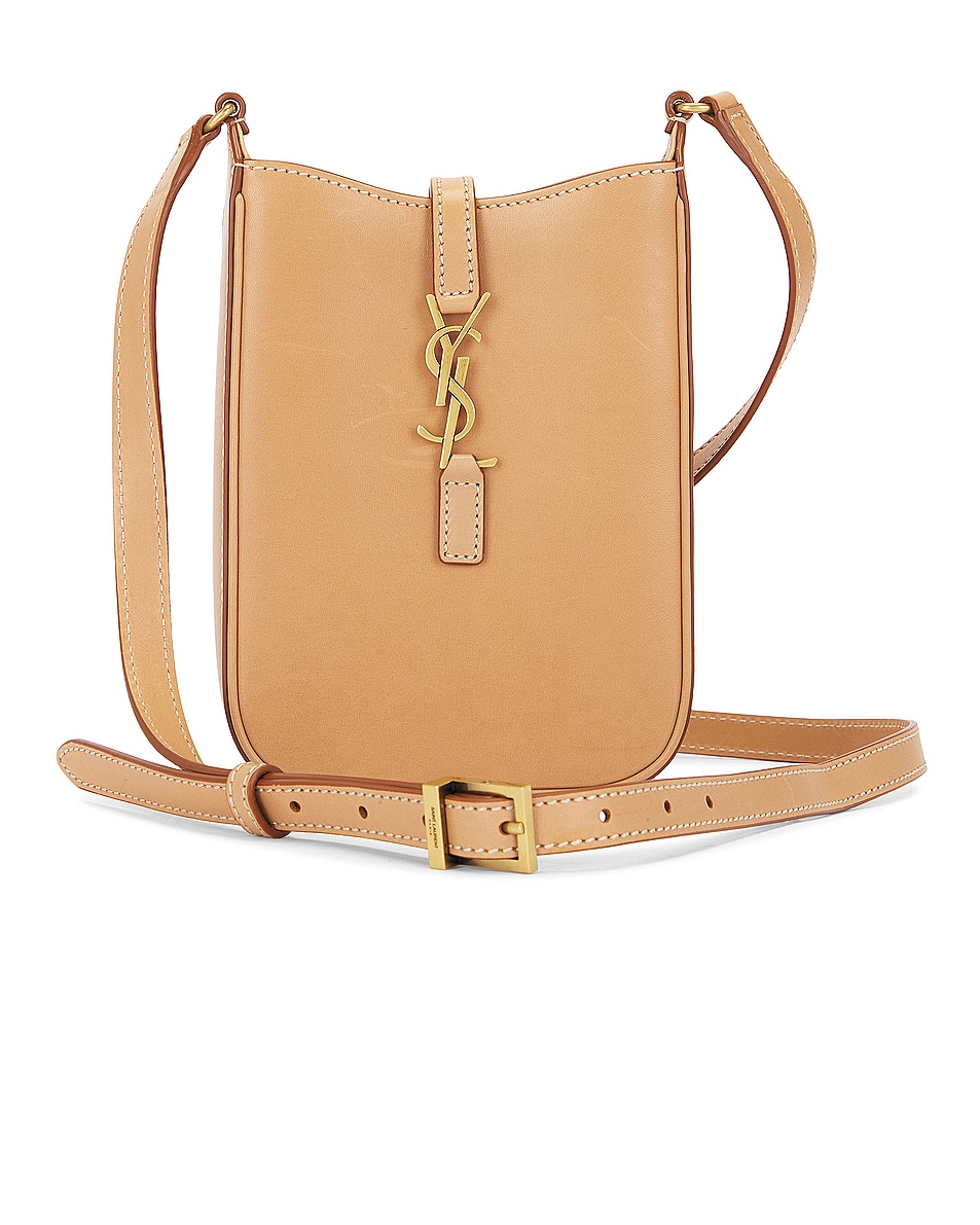 Image 1 of FWRD Renew Saint Laurent Pouch Crossbody Bag in Vintage Brown Gold