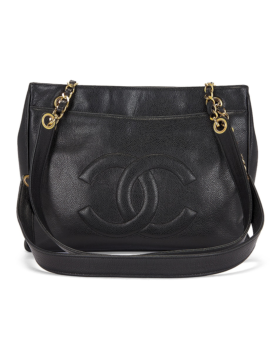 Image 1 of FWRD Renew Chanel Chain Tote Bag in Black