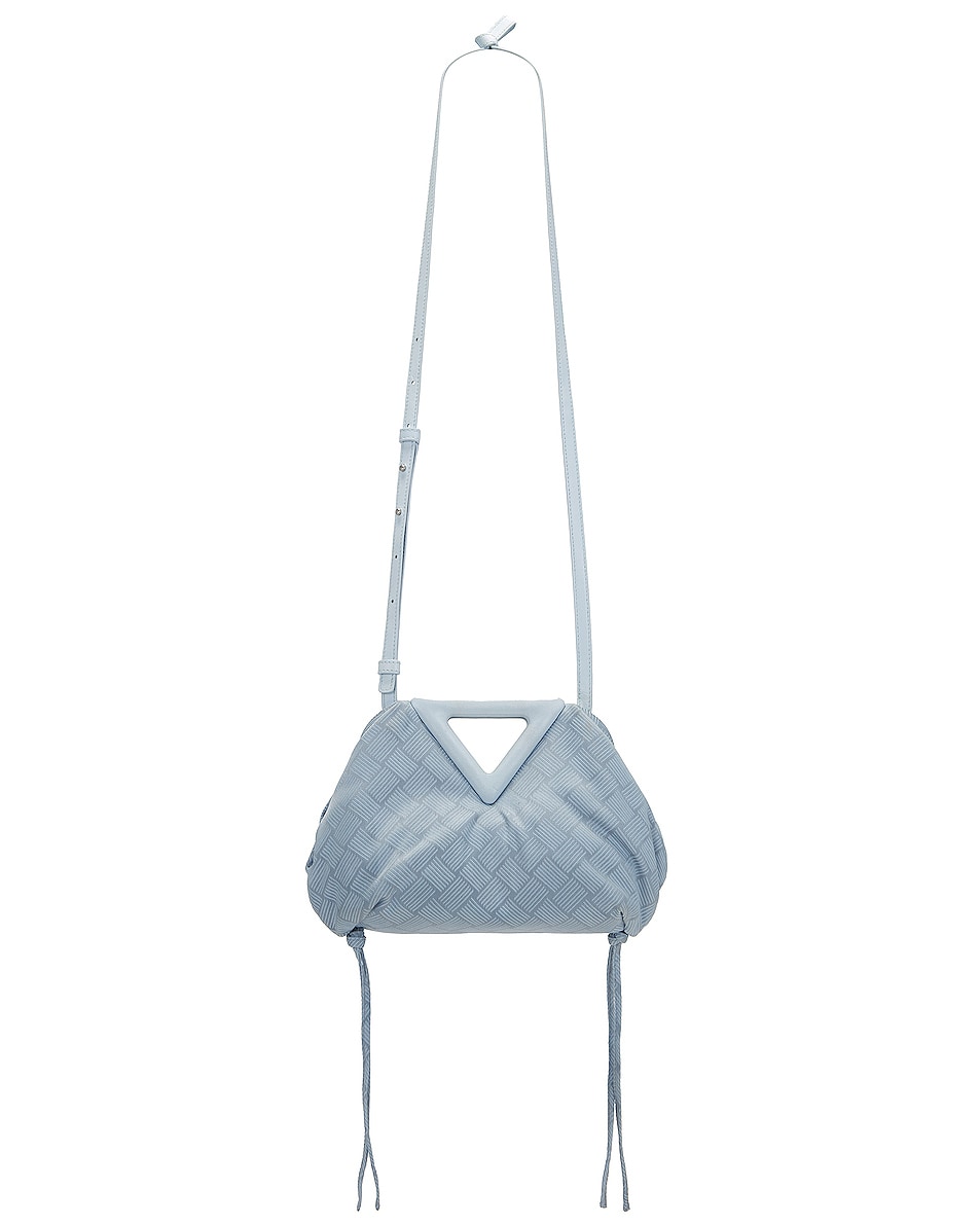 Image 1 of FWRD Renew Bottega Veneta Nylon Triangle Handle Pouch in Bubble & Silver