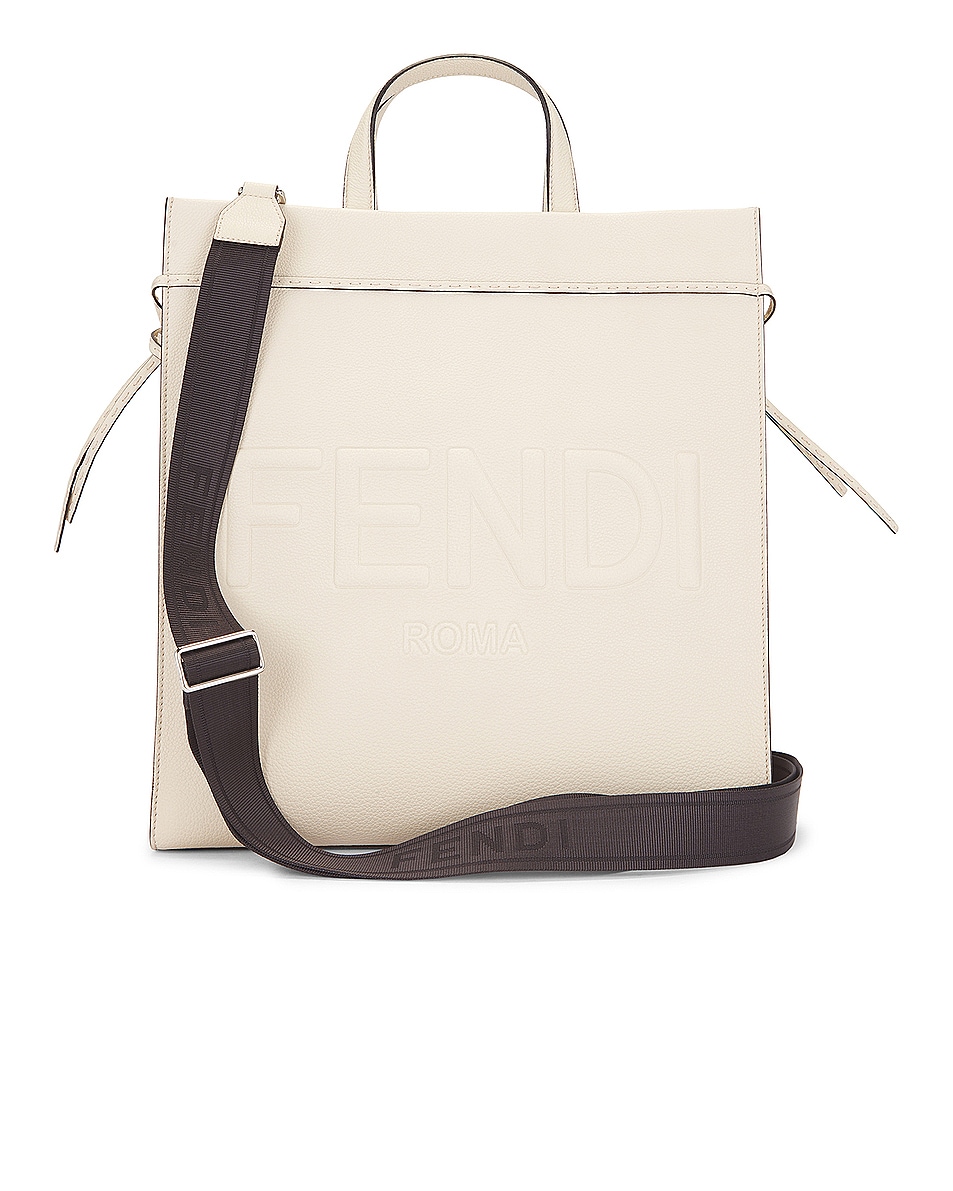 Image 1 of FWRD Renew Fendi Medium 2 Way Handbag in Ivory