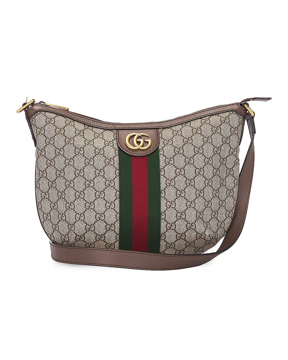 Image 1 of FWRD Renew Gucci GG Canvas Shoulder Bag in Beige