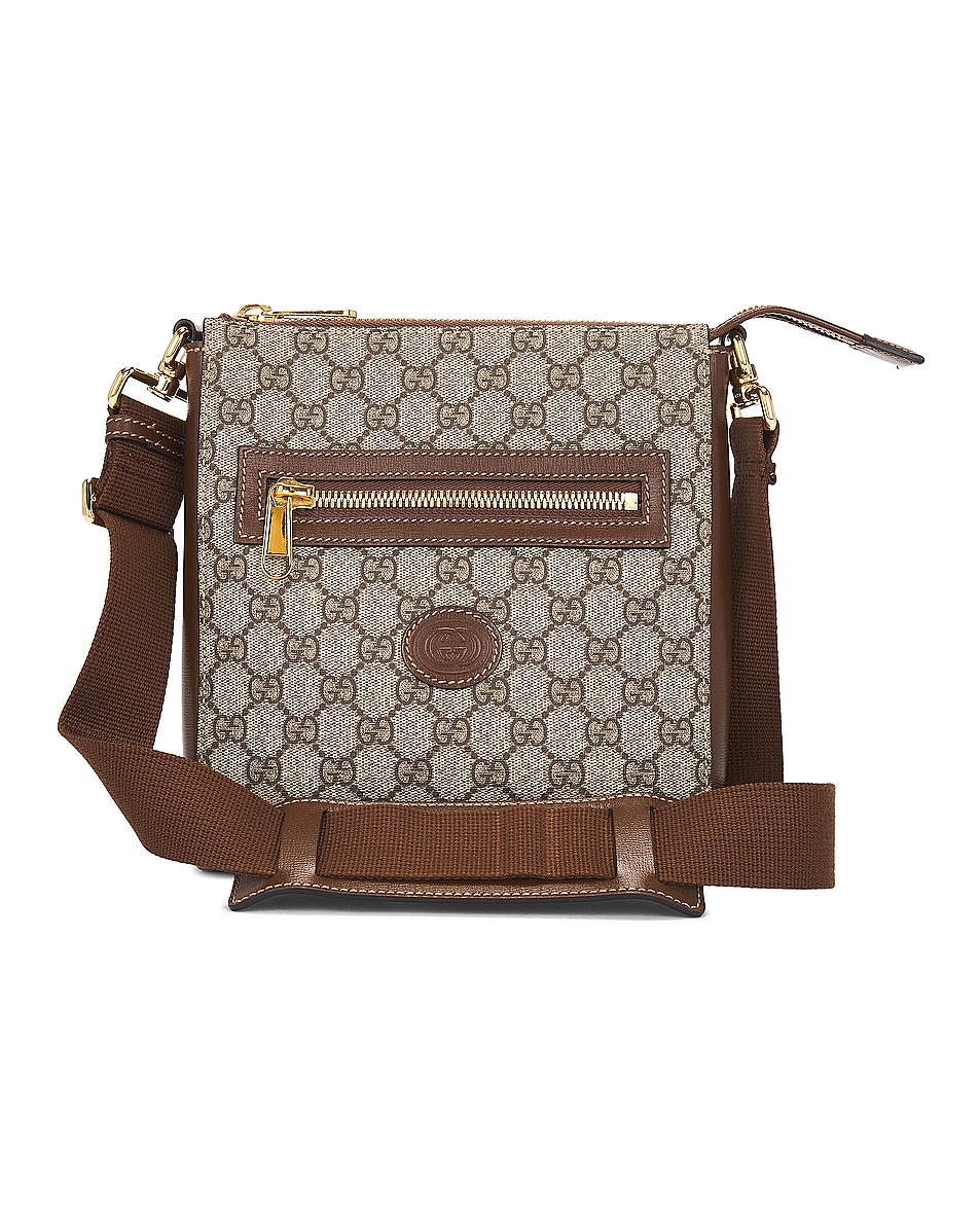 Image 1 of FWRD Renew Gucci GG Supreme Shoulder Bag in Brown