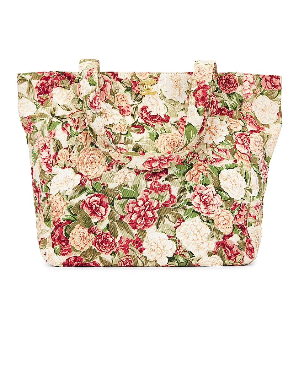 Image 1 of FWRD Renew Chanel Floral Tote Bag in Multi