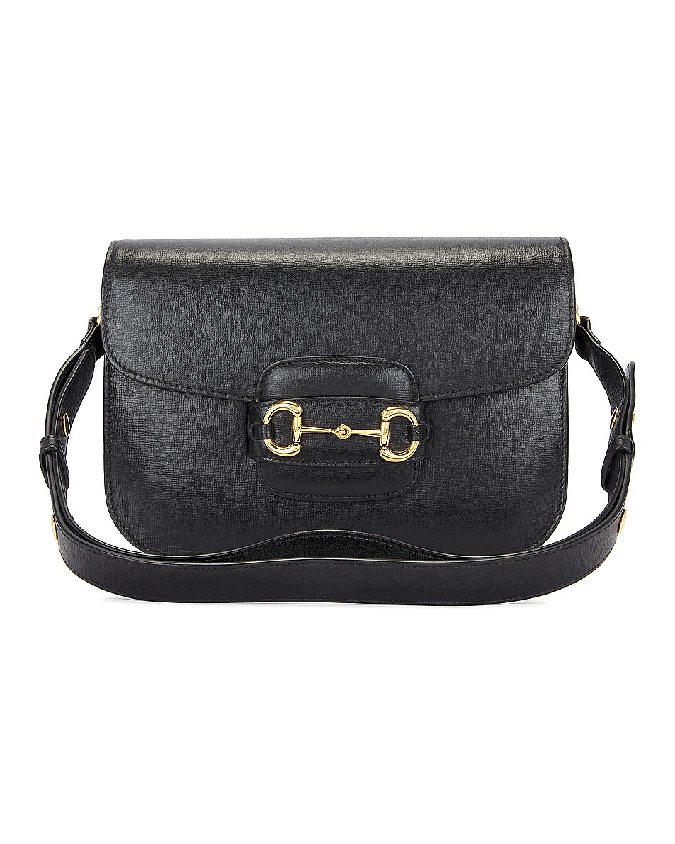 Image 1 of FWRD Renew Gucci Horsebit Shoulder Bag in Black