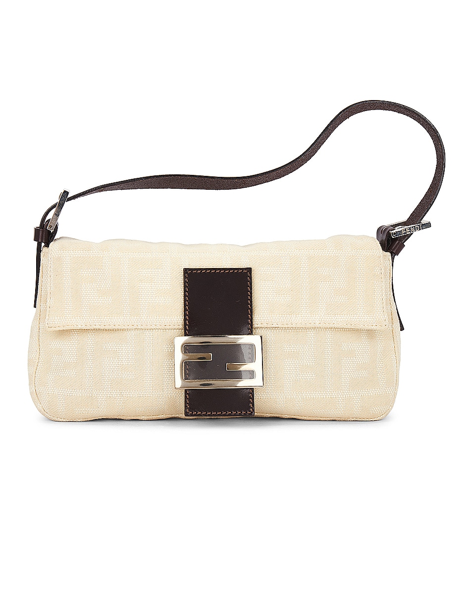 Image 1 of FWRD Renew Fendi Baguette Shoulder Bag in Cream
