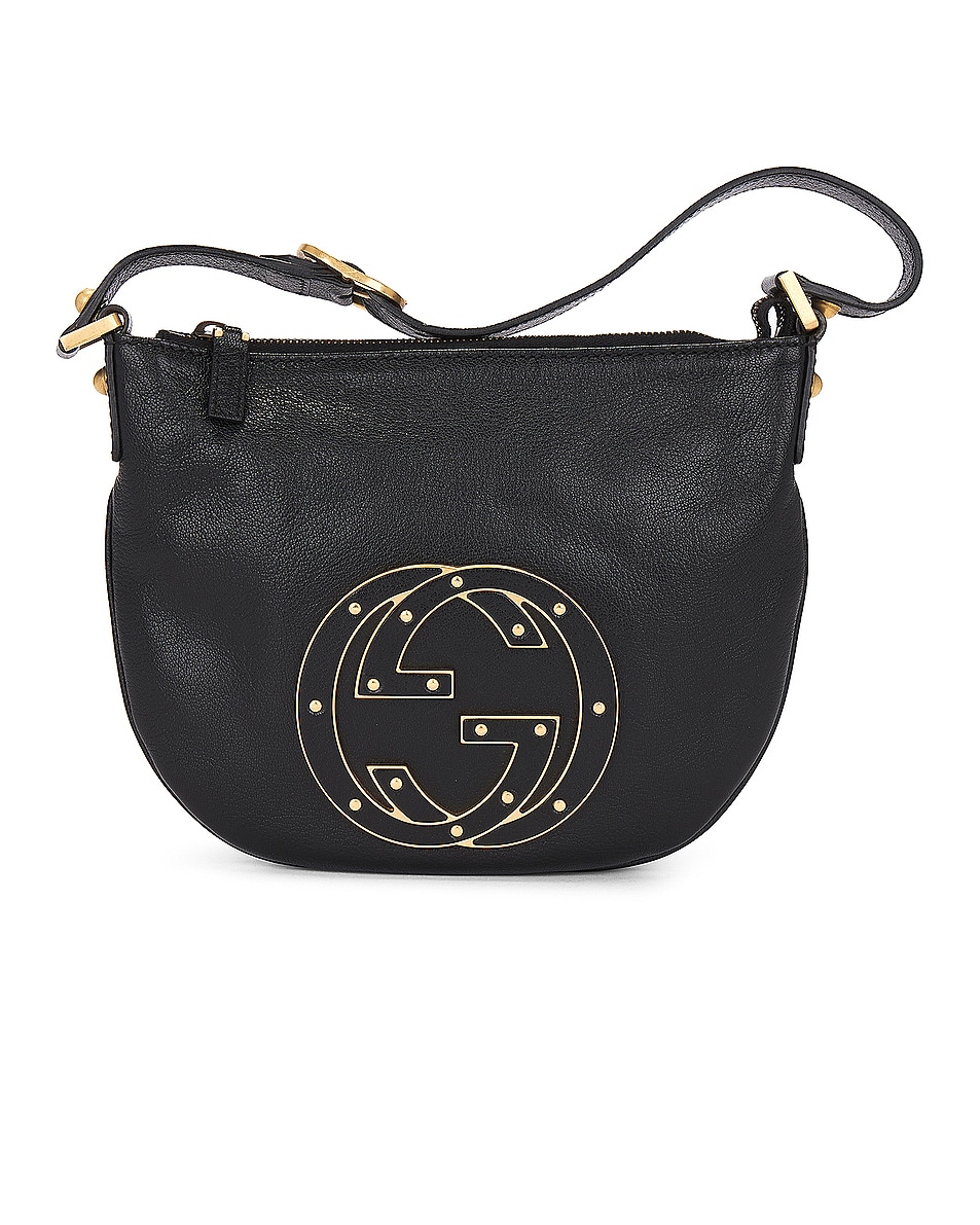 Image 1 of FWRD Renew Gucci Blondie Leather Shoulder Bag in Black