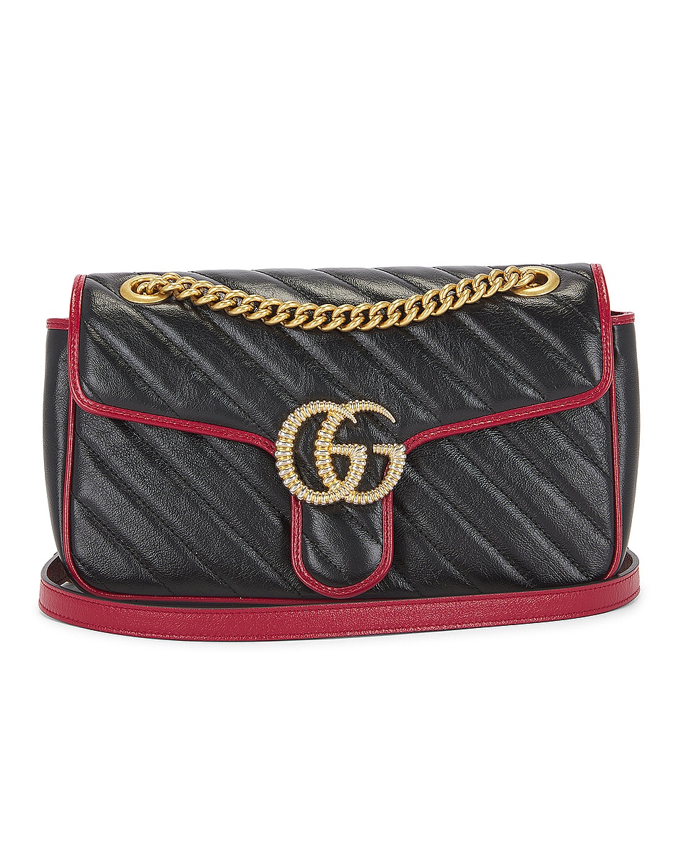 Image 1 of FWRD Renew Gucci GG Marmont Shoulder Bag in Black