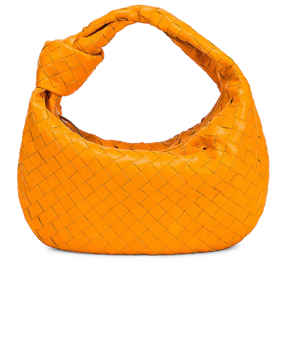 Image 1 of FWRD Renew Bottega Veneta Teen Jodie Bag in Tangerine & Gold