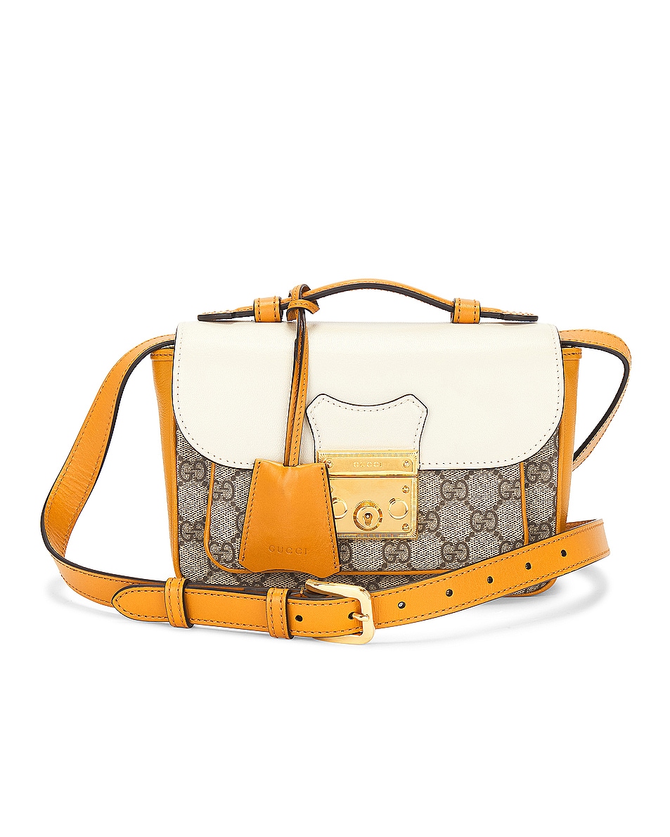 Image 1 of FWRD Renew Gucci GG 2 Way Shoulder Bag in Beige
