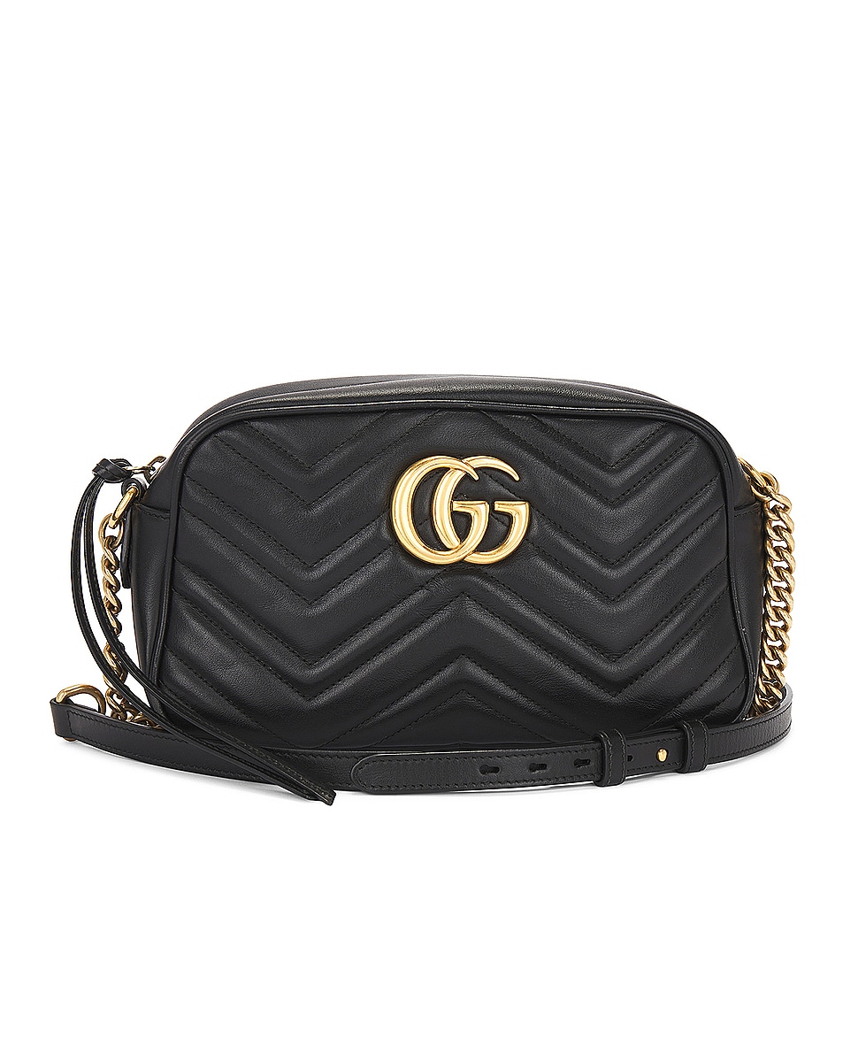 Image 1 of FWRD Renew Gucci Quilted Shoulder Bag in Black