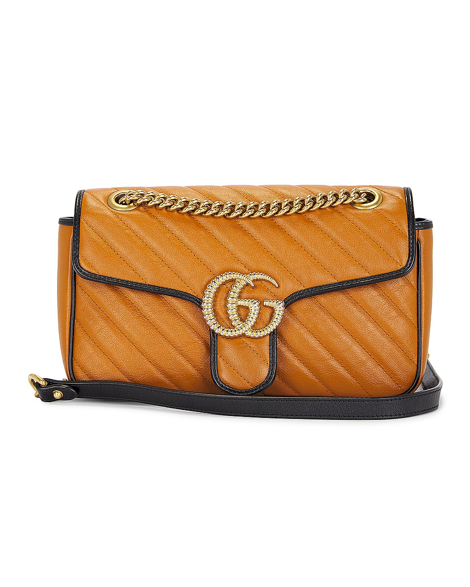 Image 1 of FWRD Renew Gucci GG Marmont Shoulder Bag in Brown