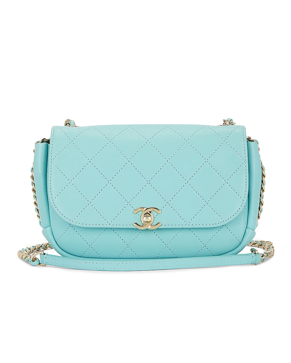 Image 1 of FWRD Renew Chanel Quilted Flap Shoulder Bag in Blue
