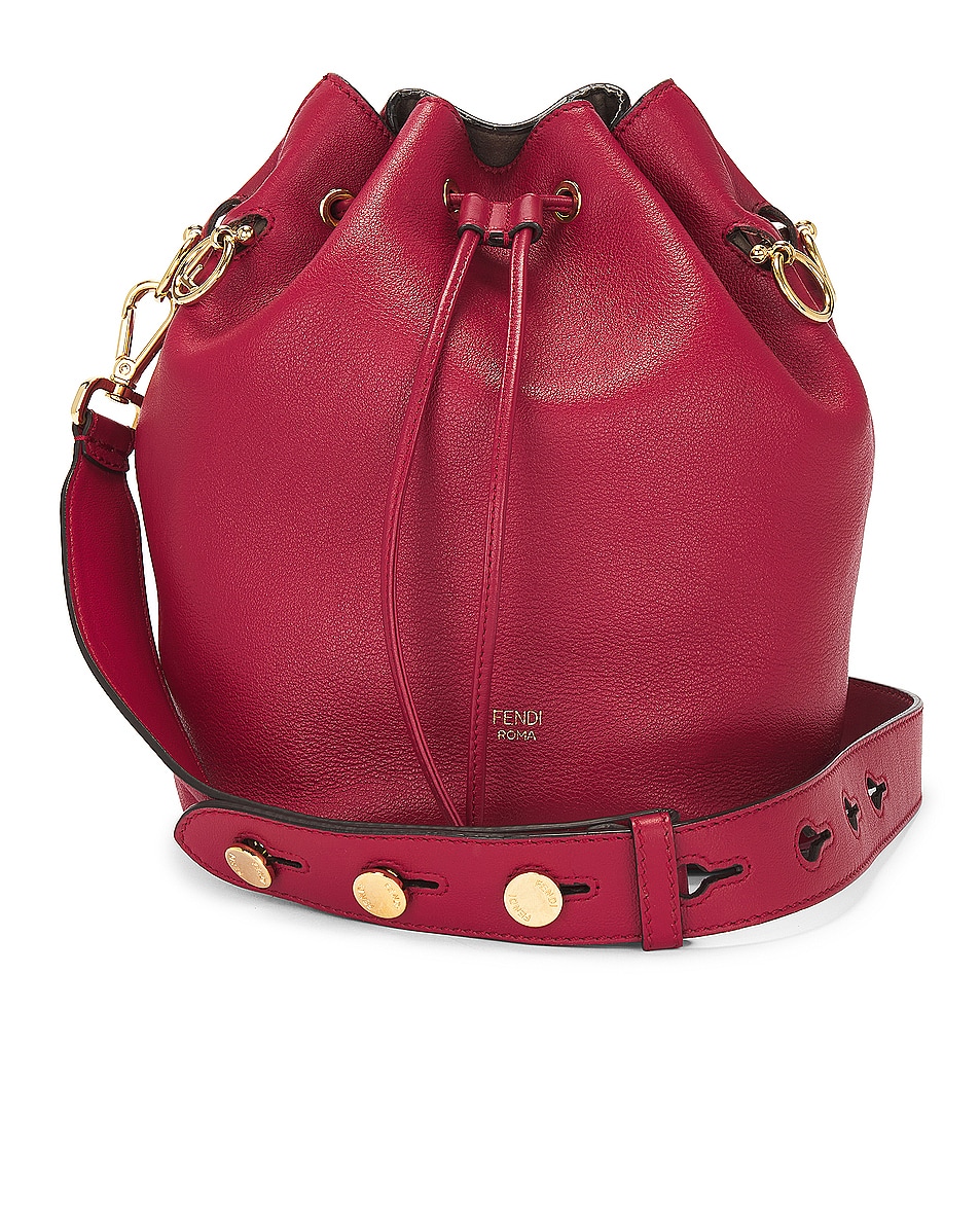 Image 1 of FWRD Renew Fendi Mon Tresor Bucket Bag in Red