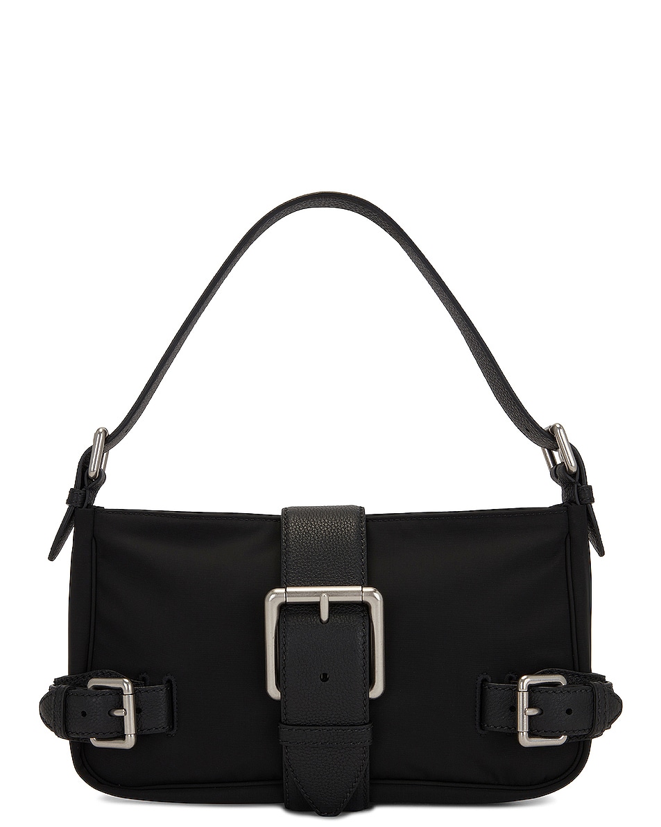 Image 1 of FWRD Renew Bottega Veneta Mini Shoulder Bag in Black & Silver