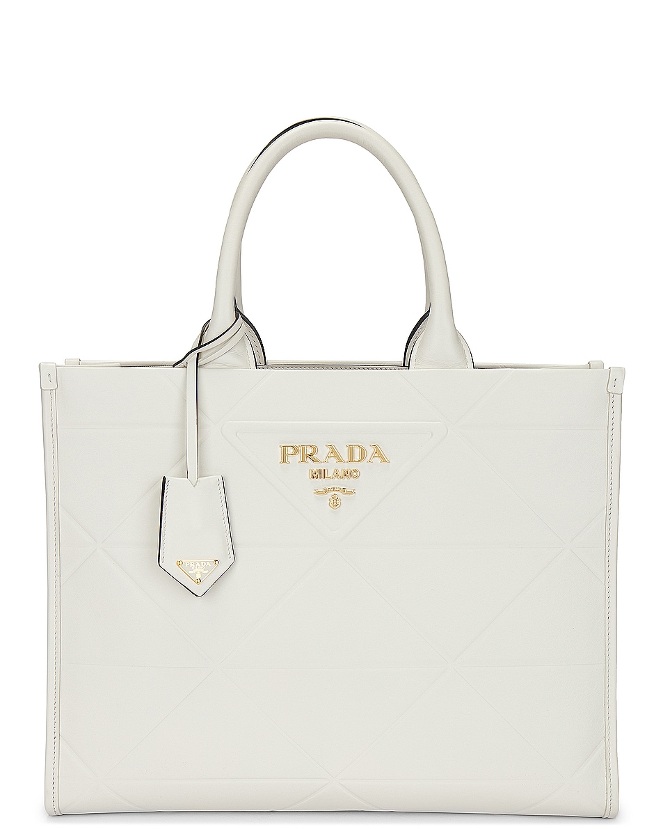 Image 1 of FWRD Renew Prada Quilted Tote Bag in White