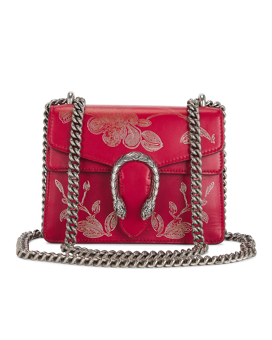 Image 1 of FWRD Renew Gucci Dionysus Shoulder Bag in Red