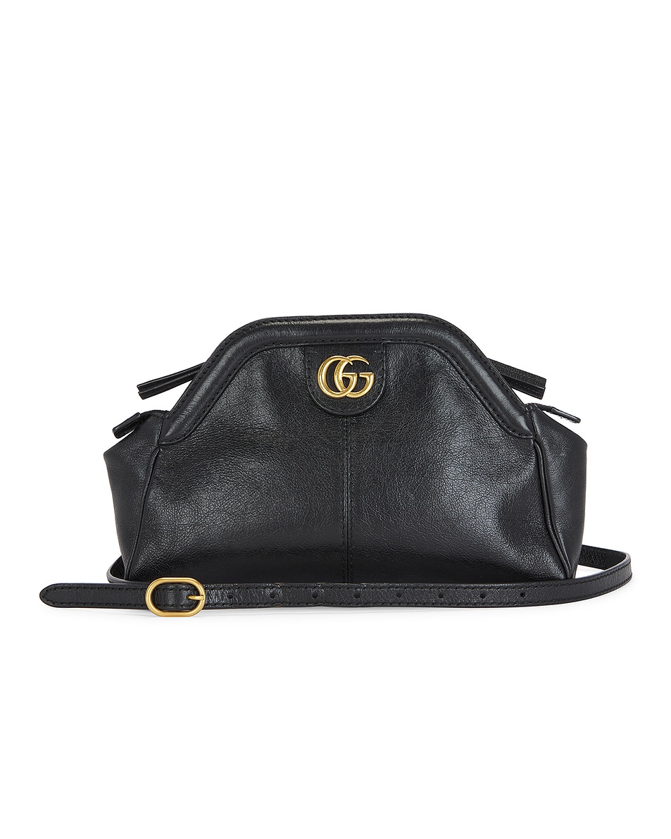 Image 1 of FWRD Renew Gucci GG Marmont Rebelle Shoulder Bag in Black