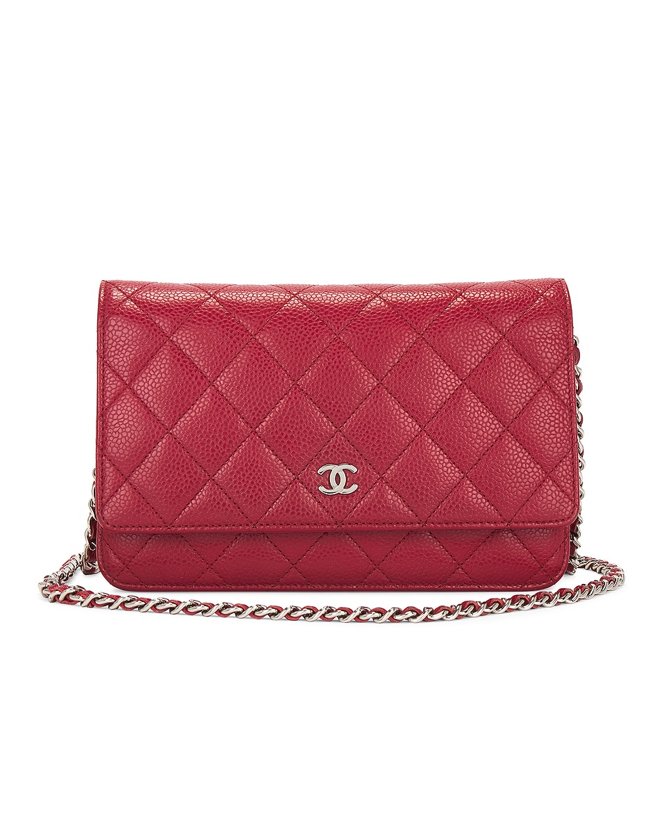 Image 1 of FWRD Renew Chanel Matelasse Caviar Chain Shoulder Bag in Red
