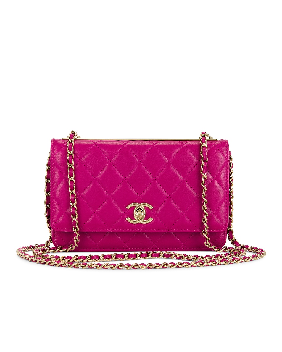 Image 1 of FWRD Renew Chanel Lambskin Wallet On Chain Bag in Pink